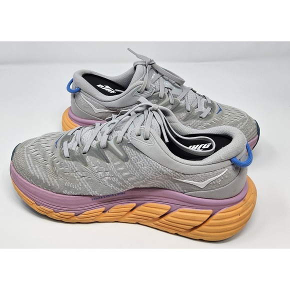 Hoka Shoes Womans Sz 7.5 One One Gaviota 4 Running Harbor Mist Sneakers Gray - Picture 6 of 13